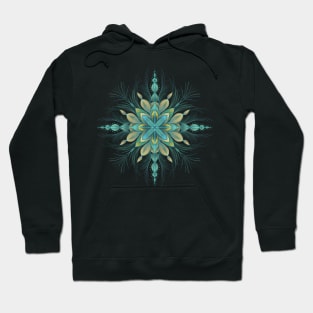 Mandala lines in blues Hoodie